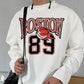 Boston 89 Basketball Print Men's Long Sleeve T-Shirts-B