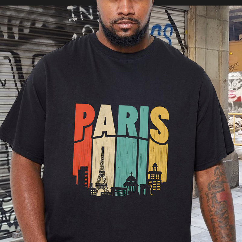 Paris Citycapes Men's Short Sleeve T-shirt