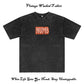 Numb Letter Print Men's Washed Black Color Tee