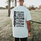 Gift For Dad Men's Letter Print White T-shirt