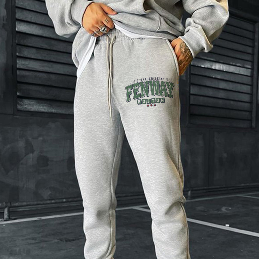 Fenway Boston Men's Elastic Waistband Fleece Sweatpants