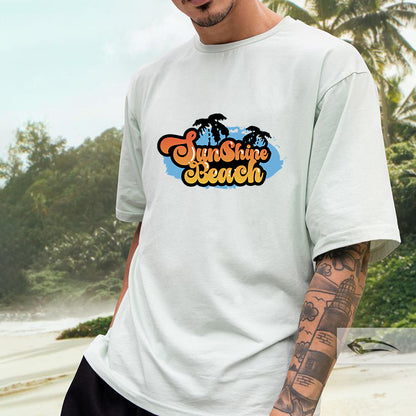 NOVAROPA™ Sunshine Beach Print Cotton T-shirt