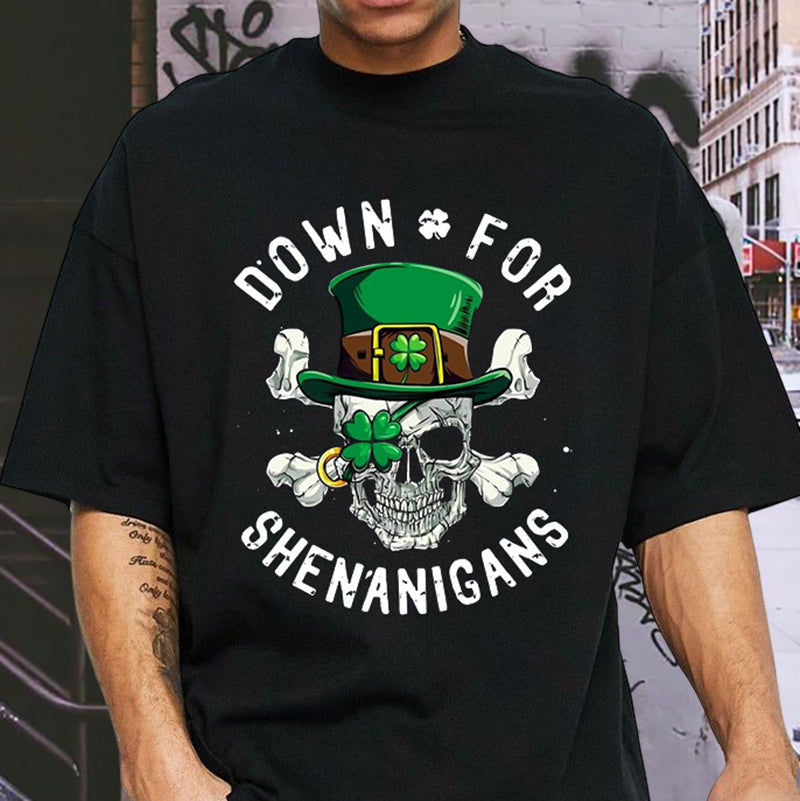 Playful Irish Shenanigan Skull St. Paddy's Shirt