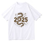 Year 2025 Snake Print Men's Short Sleeve T-shirt