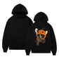 Halloween Pumpkin Tricycle Print Men's Fleeced Hoodie