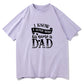 Men's Super Hero Gift For Dad Letter Print Tee