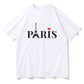 Love Paris Alphabet Print Men's Cotton T-shirt