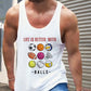 Balls Lovers Print Men's Casual Tank-A