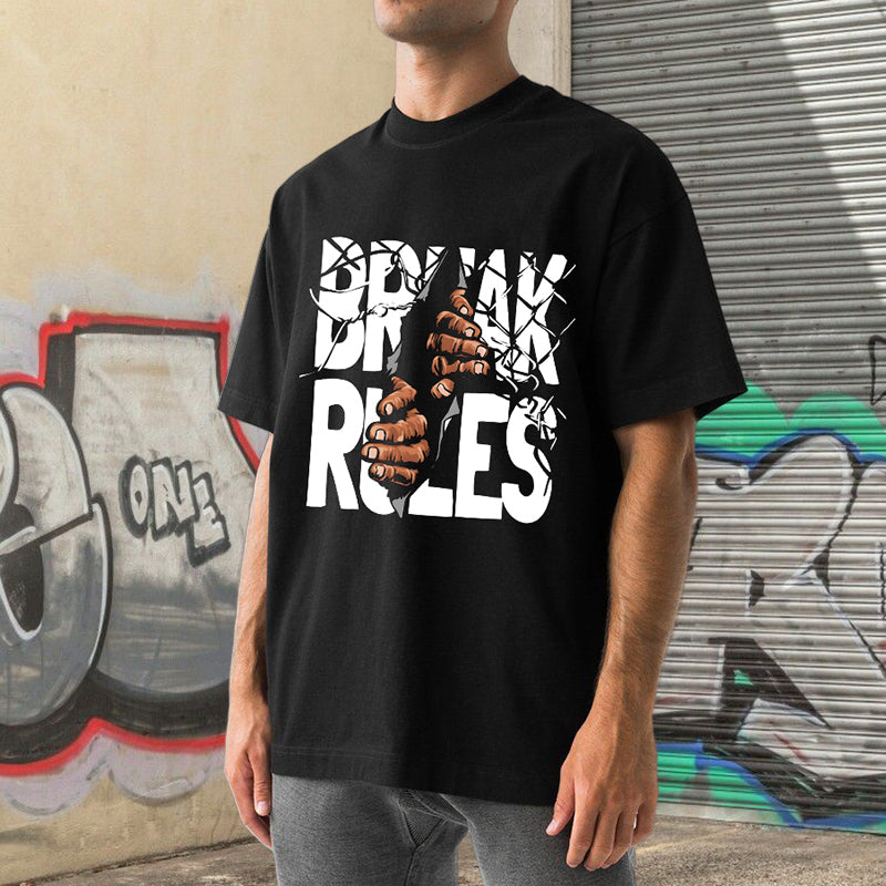 Break Rules Print Men's Short Sleeve T-shirt