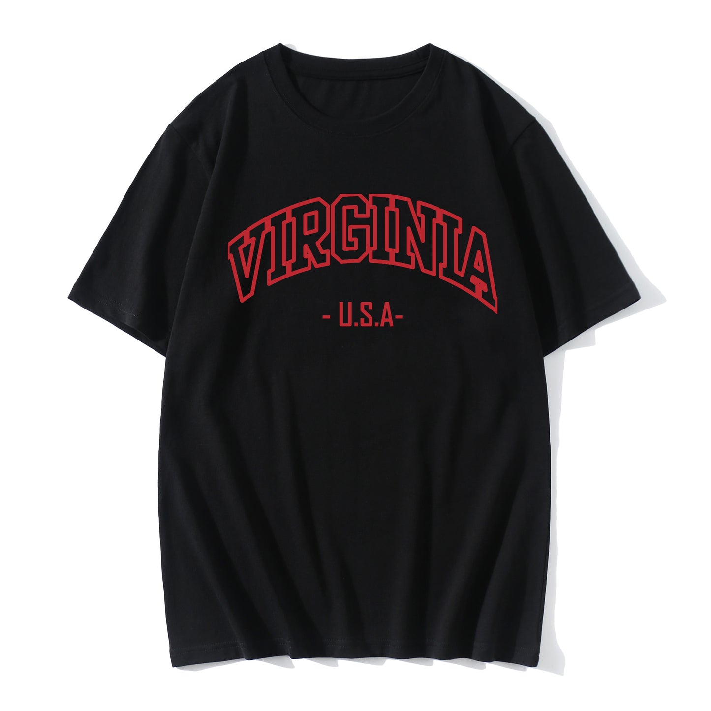 Virginian Printed Round Neck Short Sleeve T-Shirt