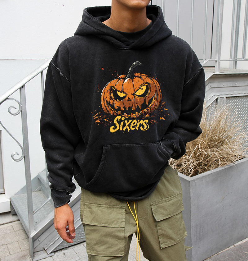 Men's Sixers Spooky Season Fans Hoodie