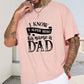 Men's Super Hero Gift For Dad Letter Print Tee