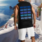 God First Bro. Men's Gradient Blue Letter Print Tank