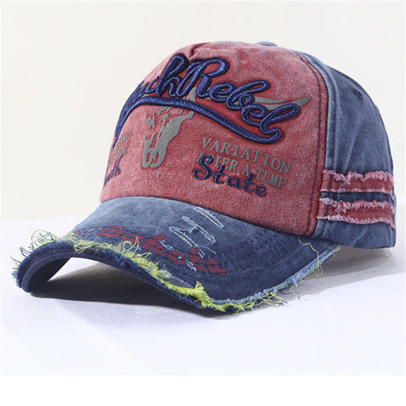 Retro Canvas Ripped Baseball Cap Hat