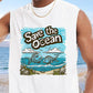 Fish Print Ocean Lover Men's Tank Top-C