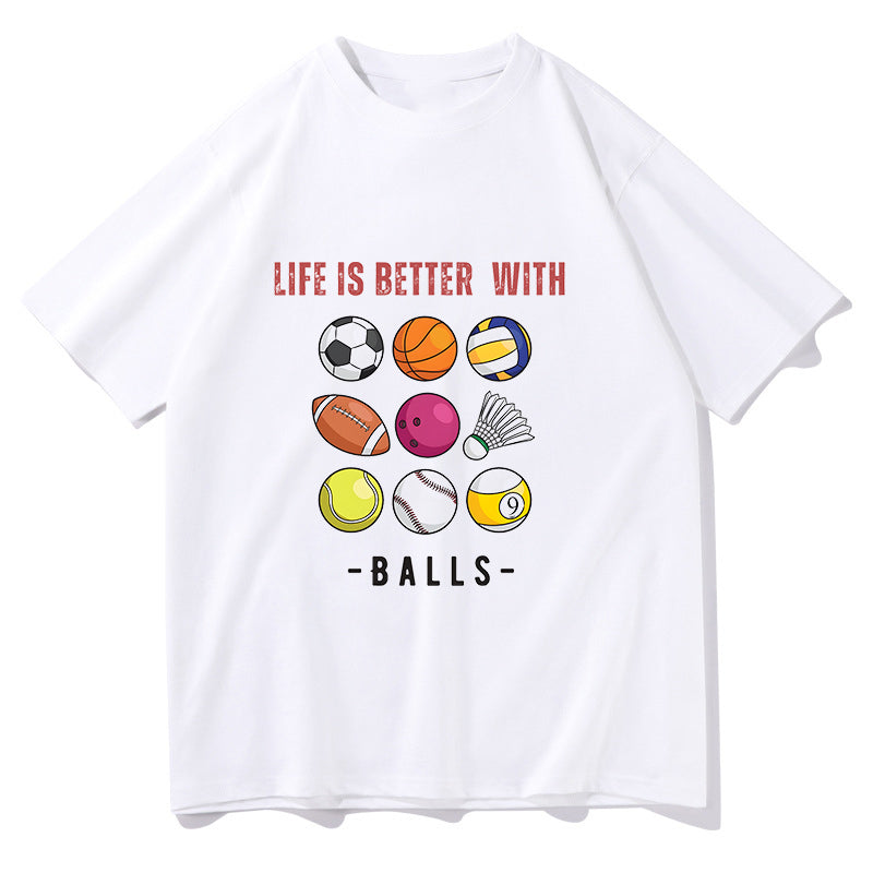 Balls Lovers Print Men's Short Sleeve Tee