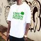 Shamrock Seer Seeing Green Irish Joke Shirt