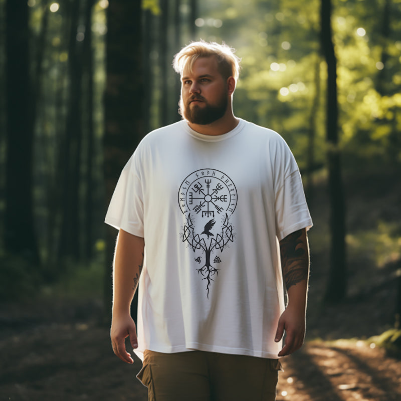 Norse Mythology Compass Viking Print Tee