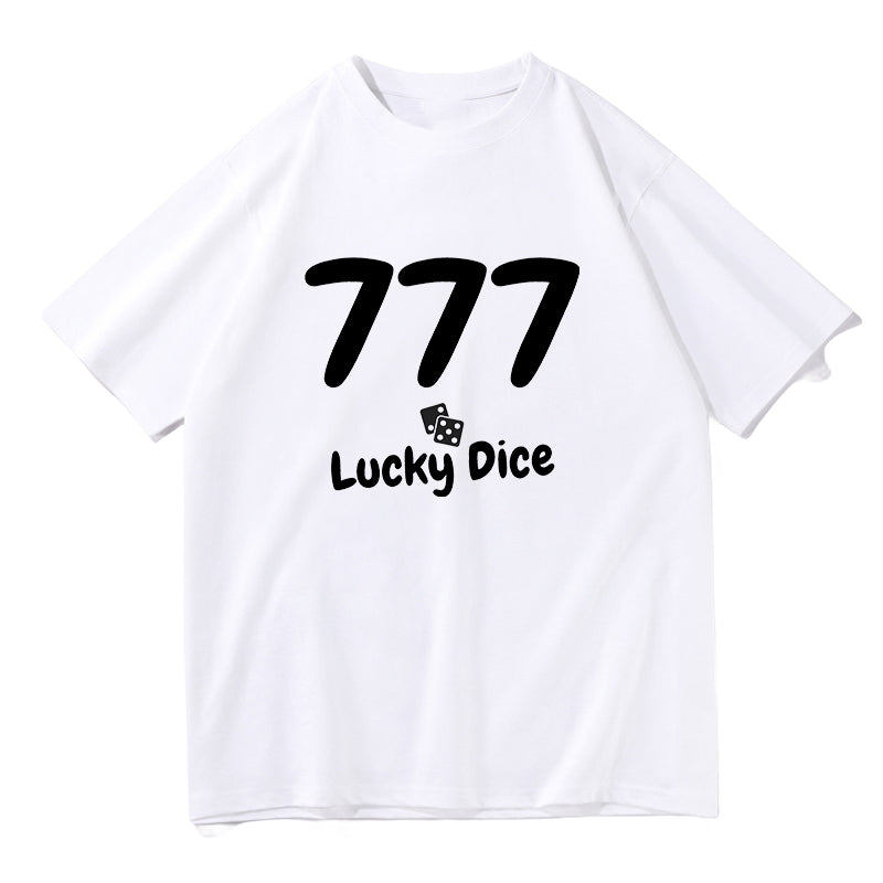 Lucky Dice Print Men's Cotton T-shirt