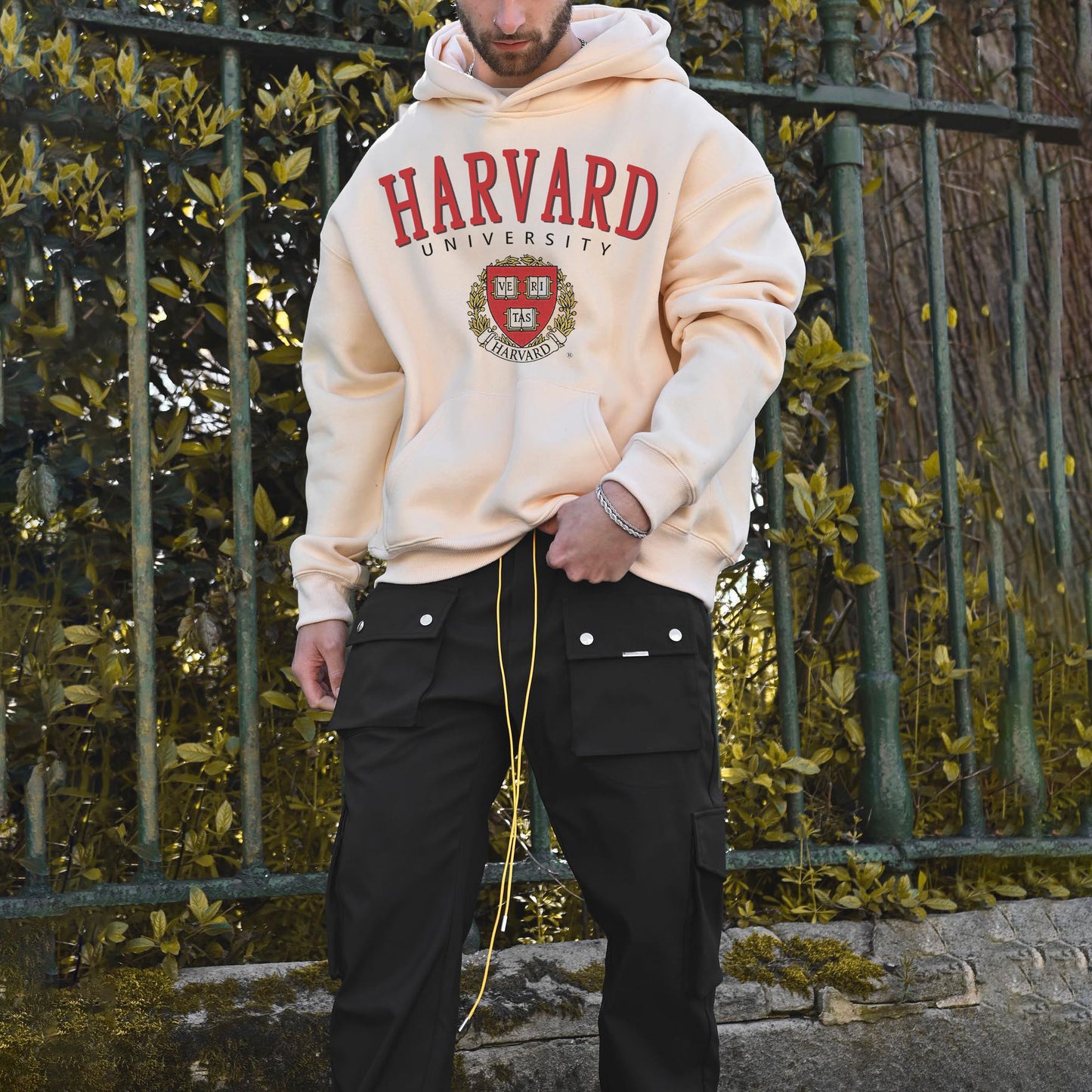 Harvard Men's Casual Round Neck Hoodies