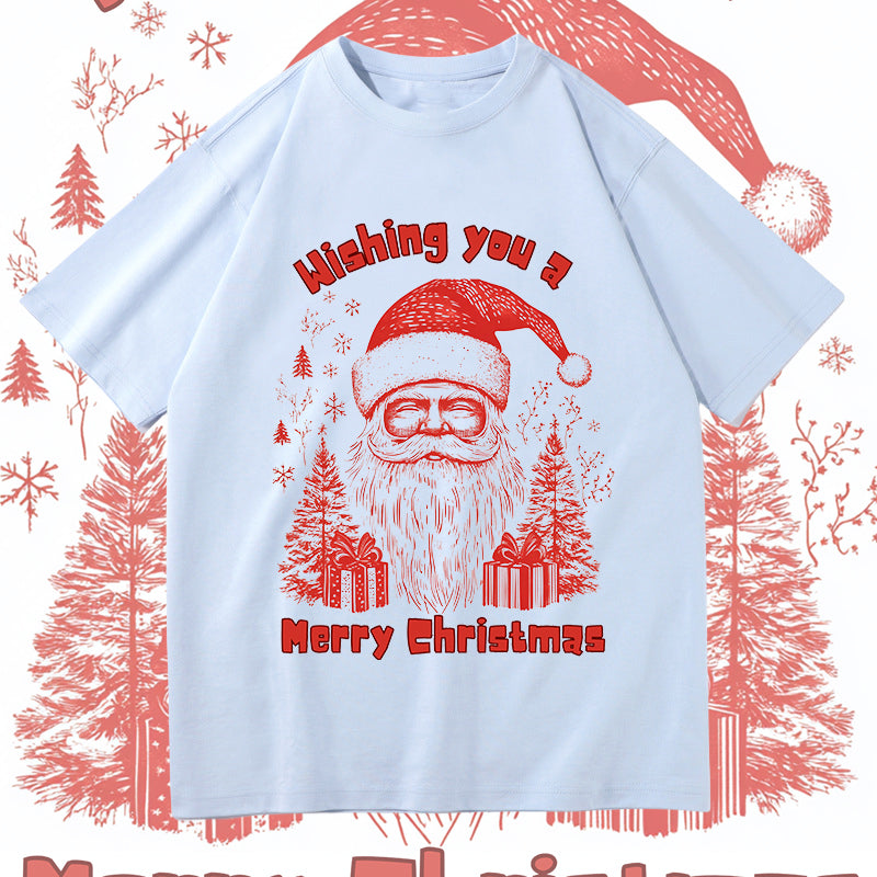 Men's Santa Claus Print Short Sleeve Tee