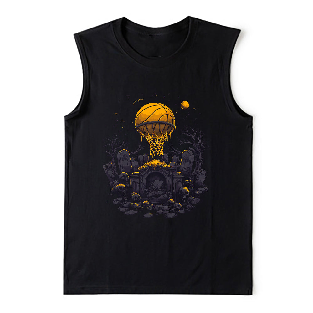 Halloween Vibes Basketball Lover Men's Tank Top