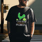 Green Chicken Four-leaf Clover Playful Print T-shirt