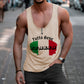 Italia Map Print Men's Tank Top-A