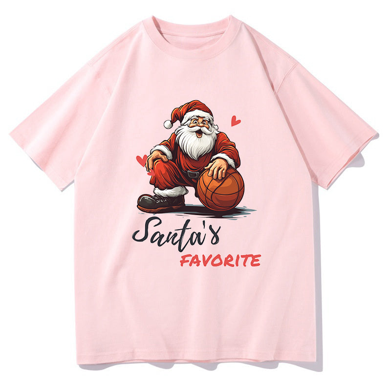 Santa Claus Basketball Lover Men's Short Sleeve T-shirt