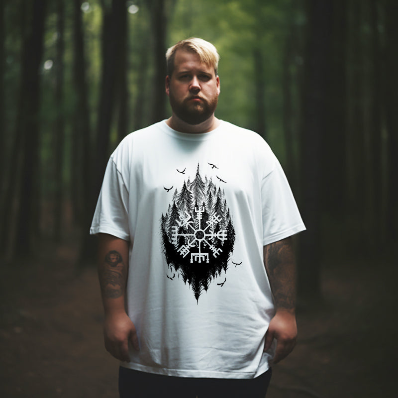 Viking Runes and Eagles Print  Men's T-shirt