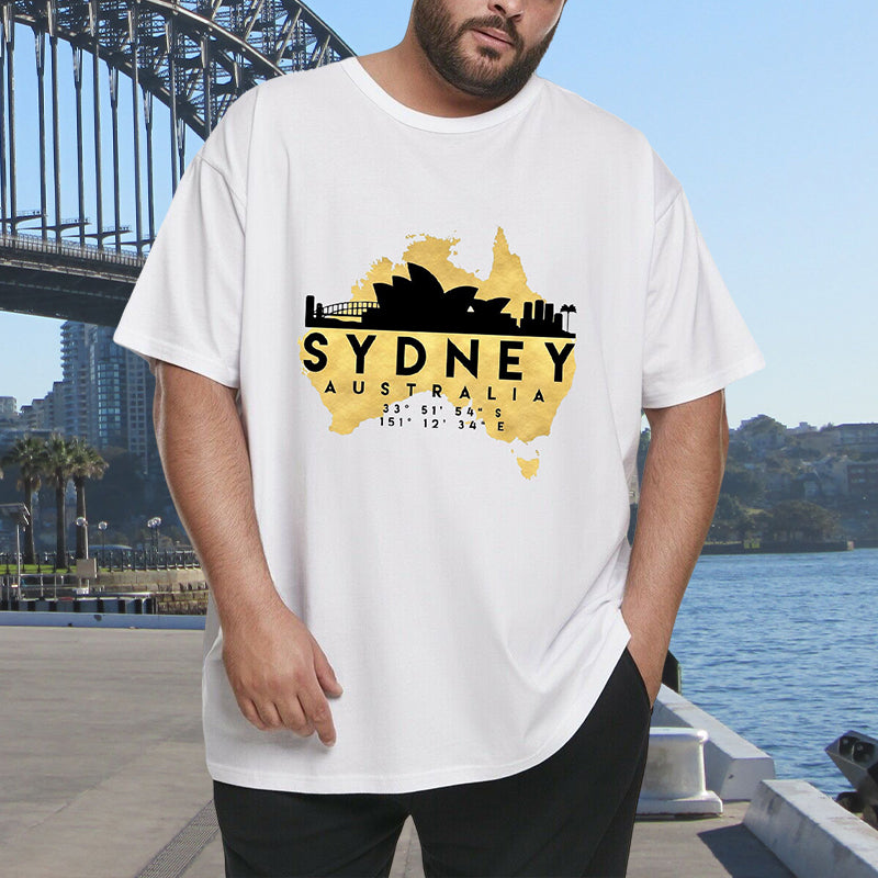 Australia Map and Sydney Landmarks Tee