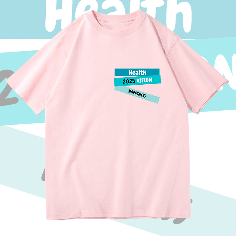 2025 Vision Health Letter Print Men's T-shirt