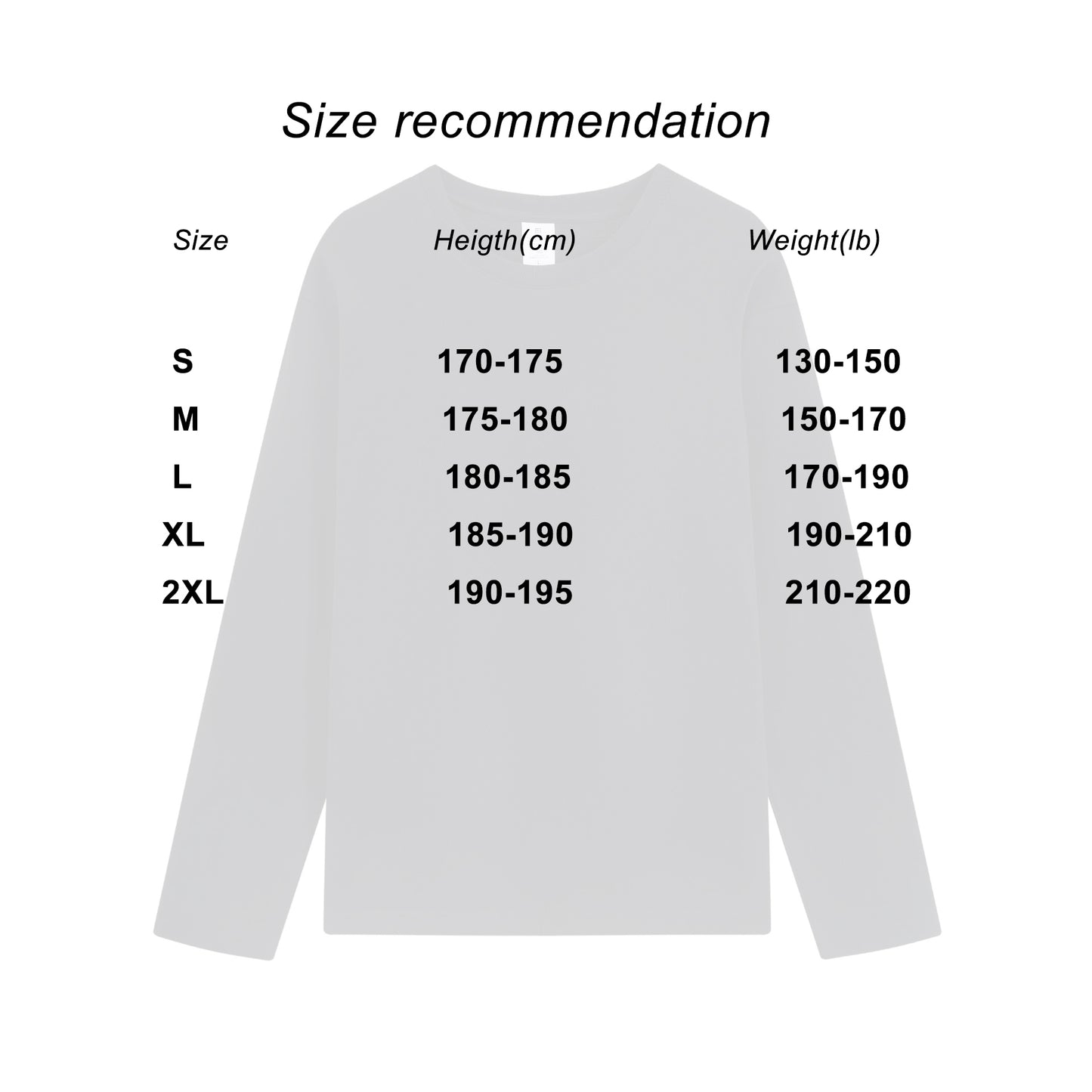 Men's Casual Solid Color Long Sleeved T-shirts-B