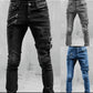 Stylish Moto-inspired Distressed Skinny Jeans