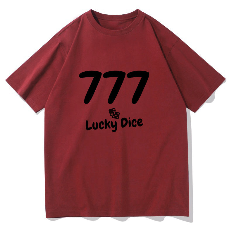 Lucky Dice Print Men's Cotton T-shirt