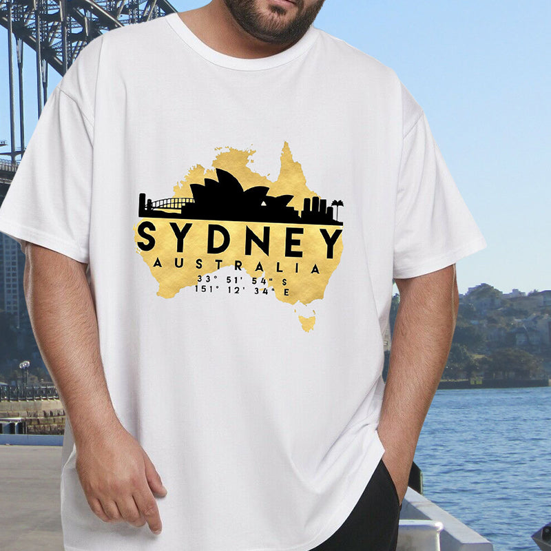 Australia Map and Sydney Landmarks Tee