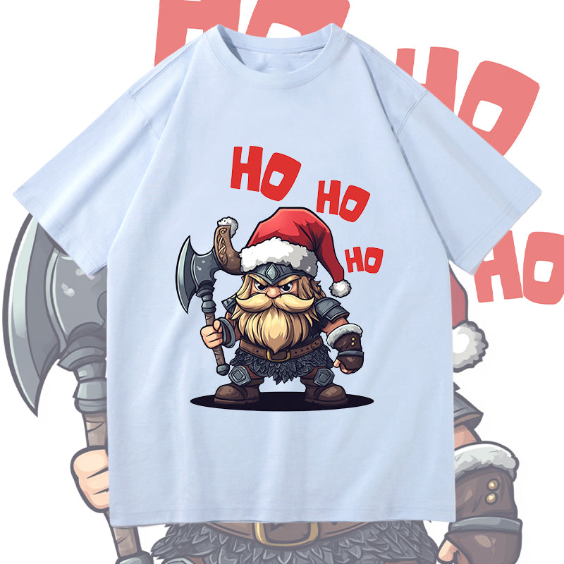 Viking HO HO HO Print Men's Xmas Print T-shirt