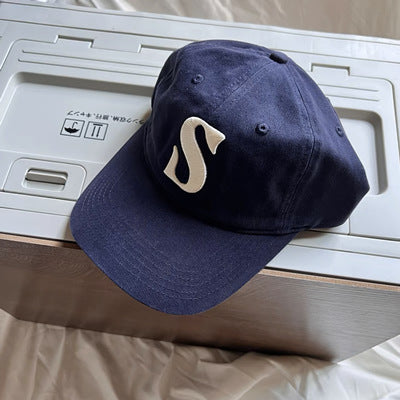 S Embroidered Retro Cap Hat