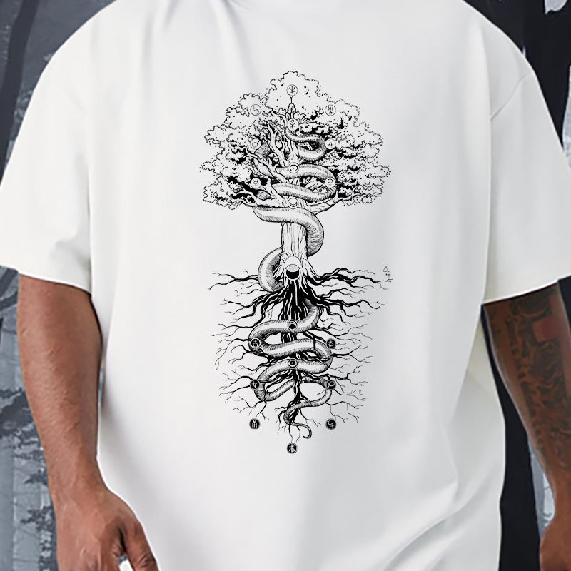 Norse Mythological Yggdrasil and the Midgard Serpent T-shirt