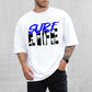 Men's Surf Life Palm Tree Letter Print T-shirt