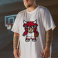 Basketball Enthusiast Cartoon Bull B-Ball Fan T-Shirt