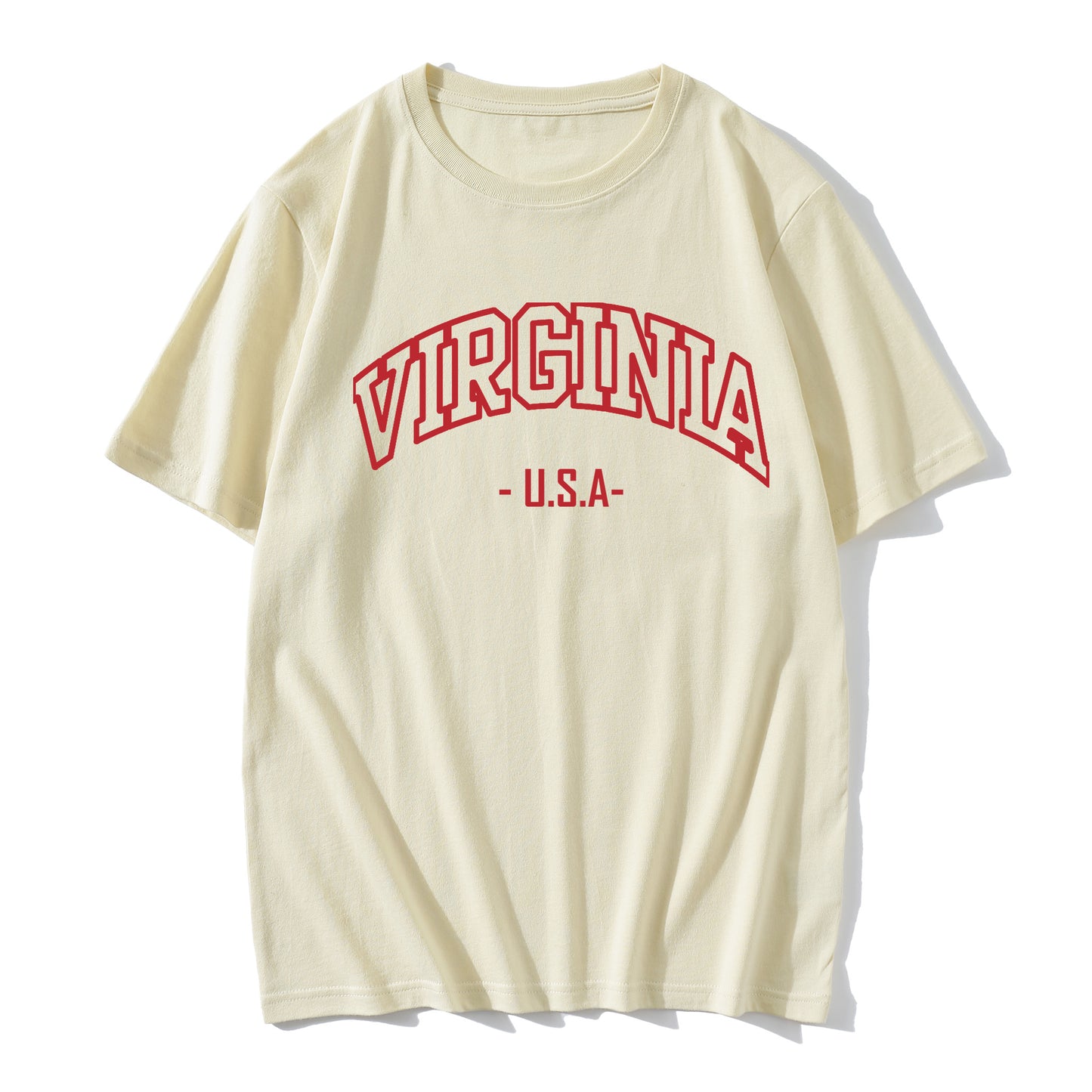 Virginian Printed Round Neck Short Sleeve T-Shirt