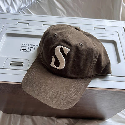 S Embroidered Retro Cap Hat