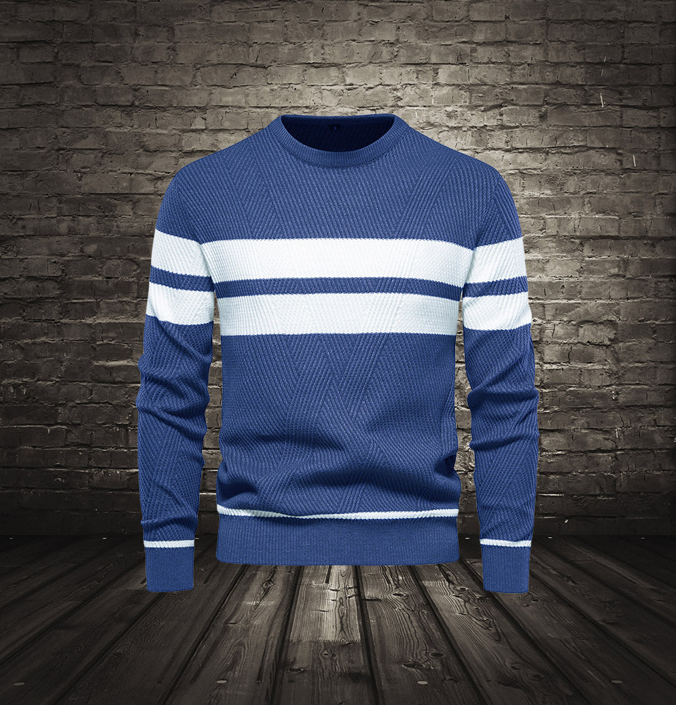 Striped Color-block Men's Sweater