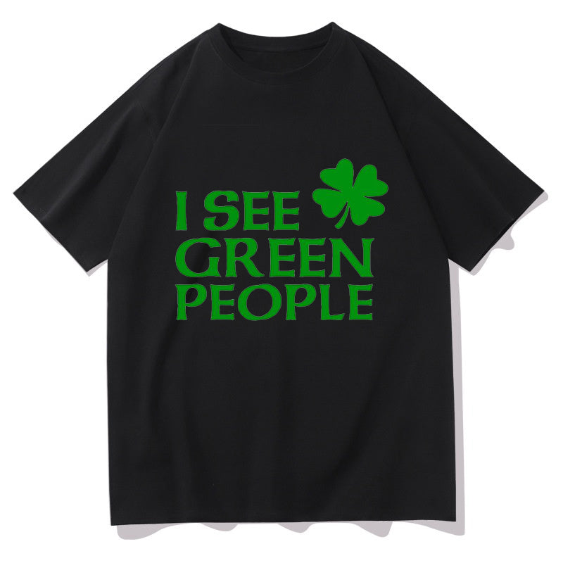 Shamrock Seer Seeing Green Irish Joke Shirt