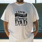 Super Hero Dad Print Men's Casual T-shirt