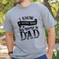 Super Hero Dad Print Men's Casual T-shirt