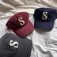 S Embroidered Retro Cap Hat