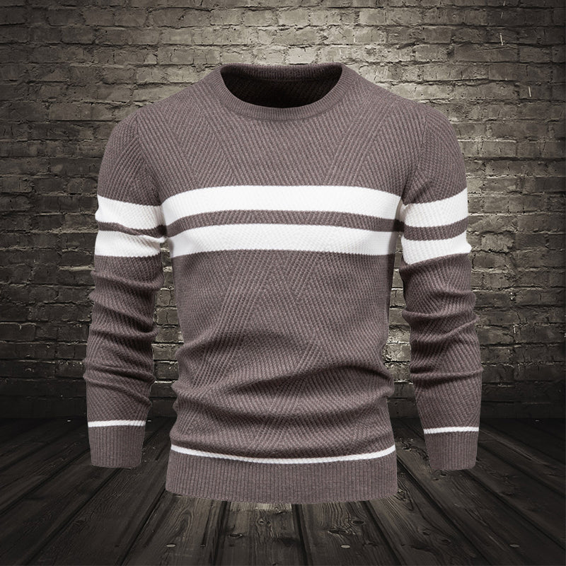 Striped Color-block Men's Sweater