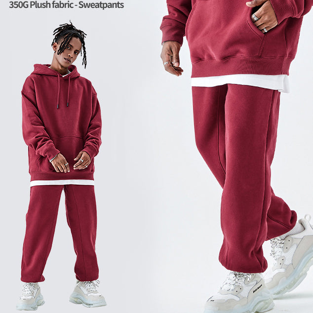 Dopamine Collection Fleece-Lined Loose-Fit Sweatpants 350GSM